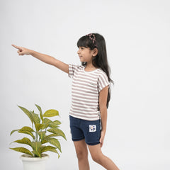 Fashionable Girls Striped Cotton T-Shirt – Perfect Everyday Wear