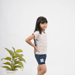 Fashionable Girls Striped Cotton T-Shirt – Perfect Everyday Wear