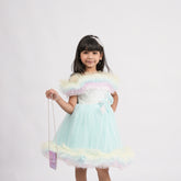 Elegant Fancy Frock with Floral Bow - A Dress to Remember