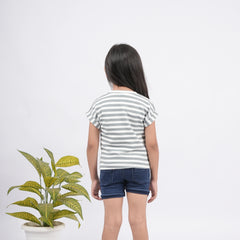Fashionable Girls Striped Cotton T-Shirt – Perfect Everyday Wear
