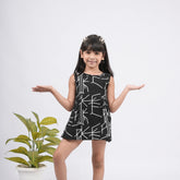 Summer Cotton Frocks for Girls – Abstract Line Design