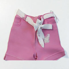Elegant Girls' Bow-Tie Top and Shorts Combo – Perfect for Summer Days