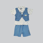 Trendy Half Sleeve Jacket Co-ord Set for Baby Boys