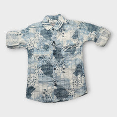 Trendy Full Sleeve Printed Shirt for Boys – Soft Cotton Fabric