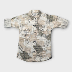 Trendy Full Sleeve Printed Shirt for Boys – Soft Cotton Fabric