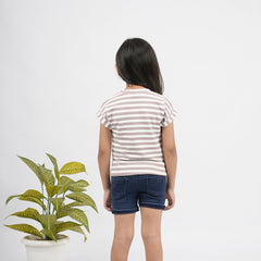 Fashionable Girls Striped Cotton T-Shirt – Perfect Everyday Wear