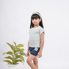 Fashionable Girls Striped Cotton T-Shirt – Perfect Everyday Wear