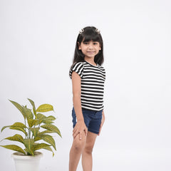 Fashionable Girls Striped Cotton T-Shirt – Perfect Everyday Wear