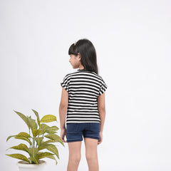 Fashionable Girls Striped Cotton T-Shirt – Perfect Everyday Wear