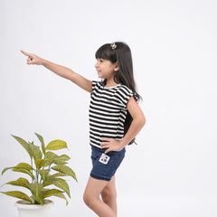 Fashionable Girls Striped Cotton T-Shirt – Perfect Everyday Wear