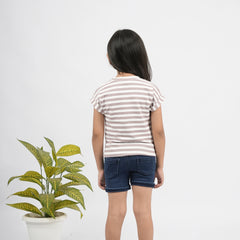 Fashionable Girls Striped Cotton T-Shirt – Perfect Everyday Wear