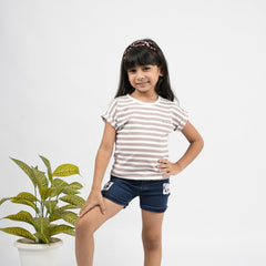 Fashionable Girls Striped Cotton T-Shirt – Perfect Everyday Wear