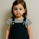 Girls’ Dungaree with T-Shirt Set – Multiple Colors | Stylish Kids Wear