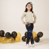 Girls Light Green Top with Floral Applique – Casual Stylish Kidswear