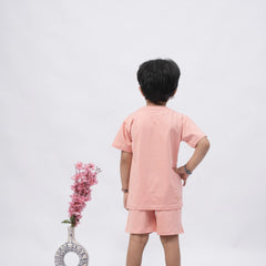 Tom & Jerry Boys’ Coord Set – Cartoon Print T-Shirt & Shorts (Black, Off White, Brown, Pink)