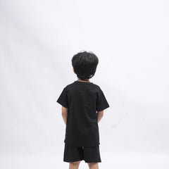 Tom & Jerry Boys’ Coord Set – Cartoon Print T-Shirt & Shorts (Black, Off White, Brown, Pink)