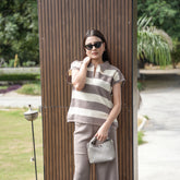 Women's Striped Knit Coord Set