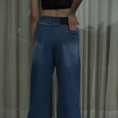 Women’s Blue Wide Leg Jeans – High Waist Relaxed Fit Denim