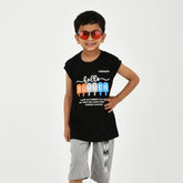 Cut Sleeve T-Shirt with Capri Set for Boys – Perfect for Playtime