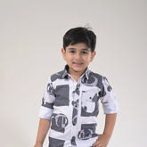 Smart Look for Little Boys – Print Shirt with Matching Bottom