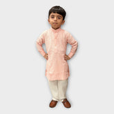 Light Pink Kurta Pyjama Set for Boys – Stylish Kids Ethnic Wear