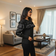 Ruffle Embellished Top for Women – Stylish Party & Casual Wear