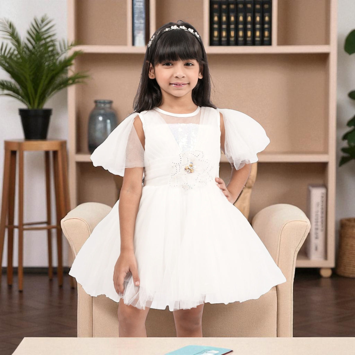 Fancy Star Flower Frock - Enchanting Dress for Parties and Celebrations - image 1