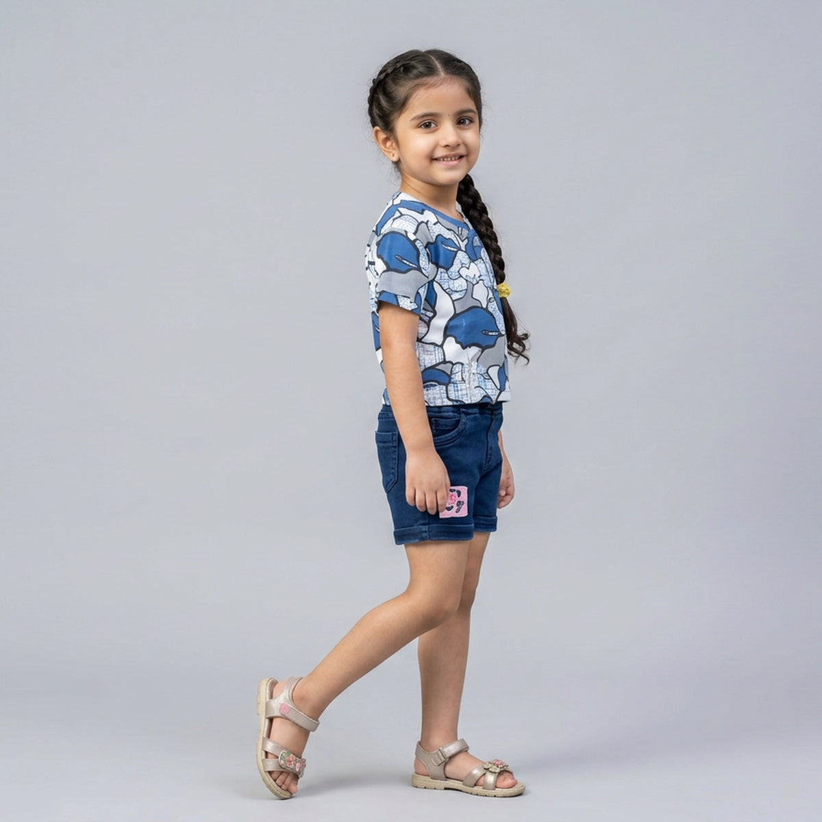 Girls Abstract Print T-Shirt