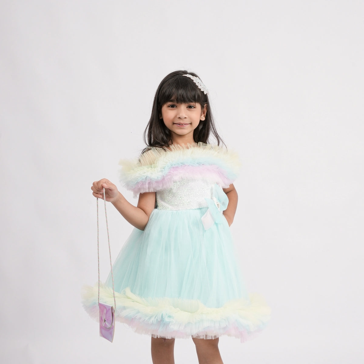 Elegant Fancy Frock with Floral Bow - A Dress to Remember - image 1