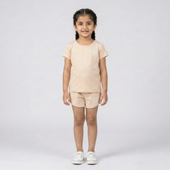 Girls Cotton Co-Ord Set – Cute T-Shirt & Shorts Casual Outfit for Kids