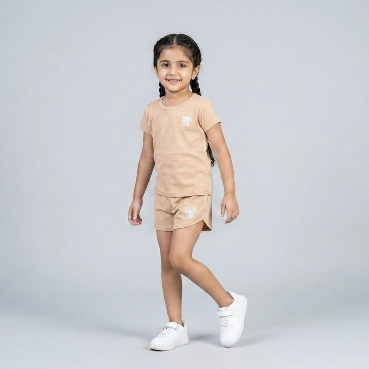 Girls Cotton Co-Ord Set – Cute T-Shirt & Shorts Casual Outfit for Kids - image 4