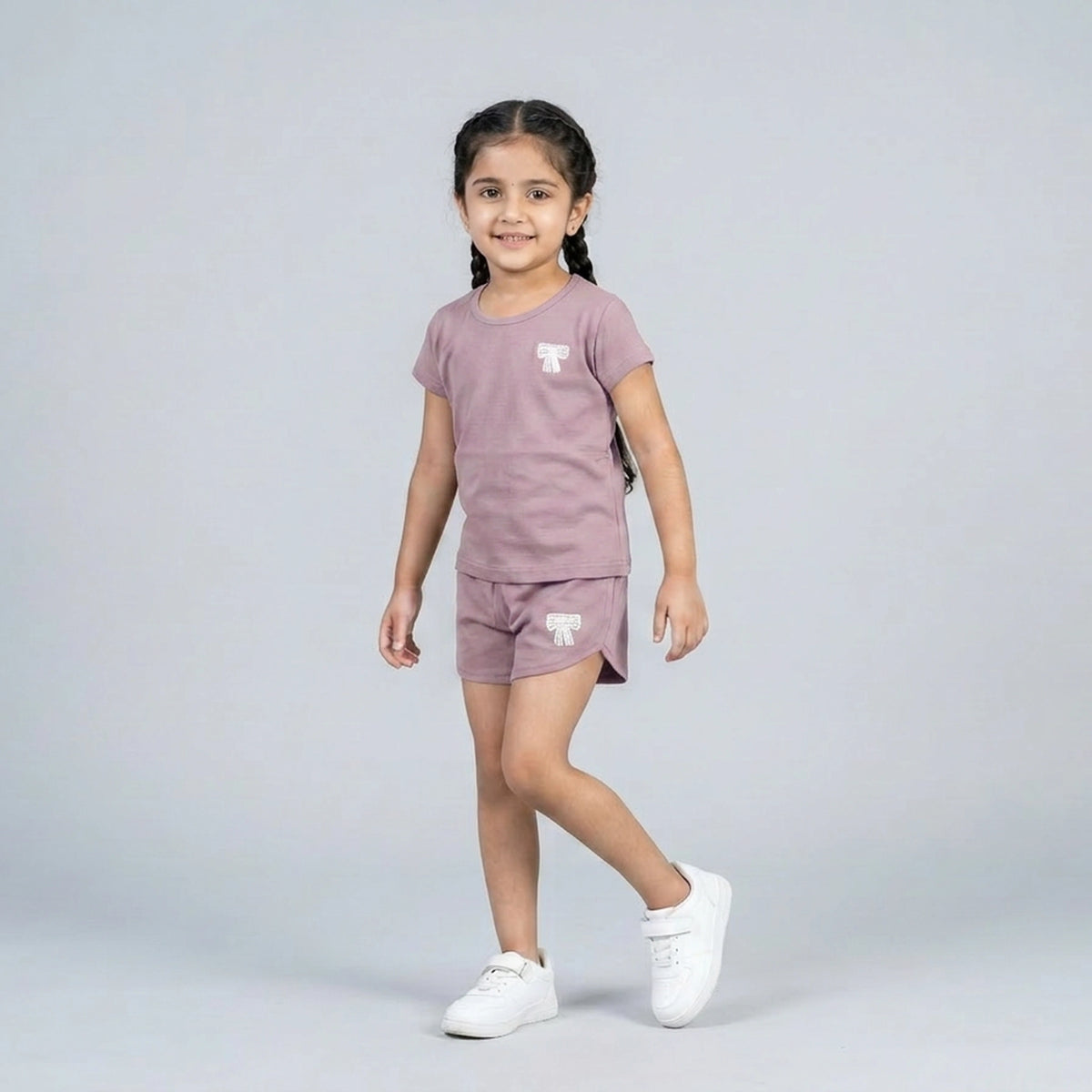 Girls Cotton Co-Ord Set – Cute T-Shirt & Shorts Casual Outfit for Kids - image 5