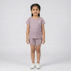Girls Cotton Co-Ord Set – Cute T-Shirt & Shorts Casual Outfit for Kids