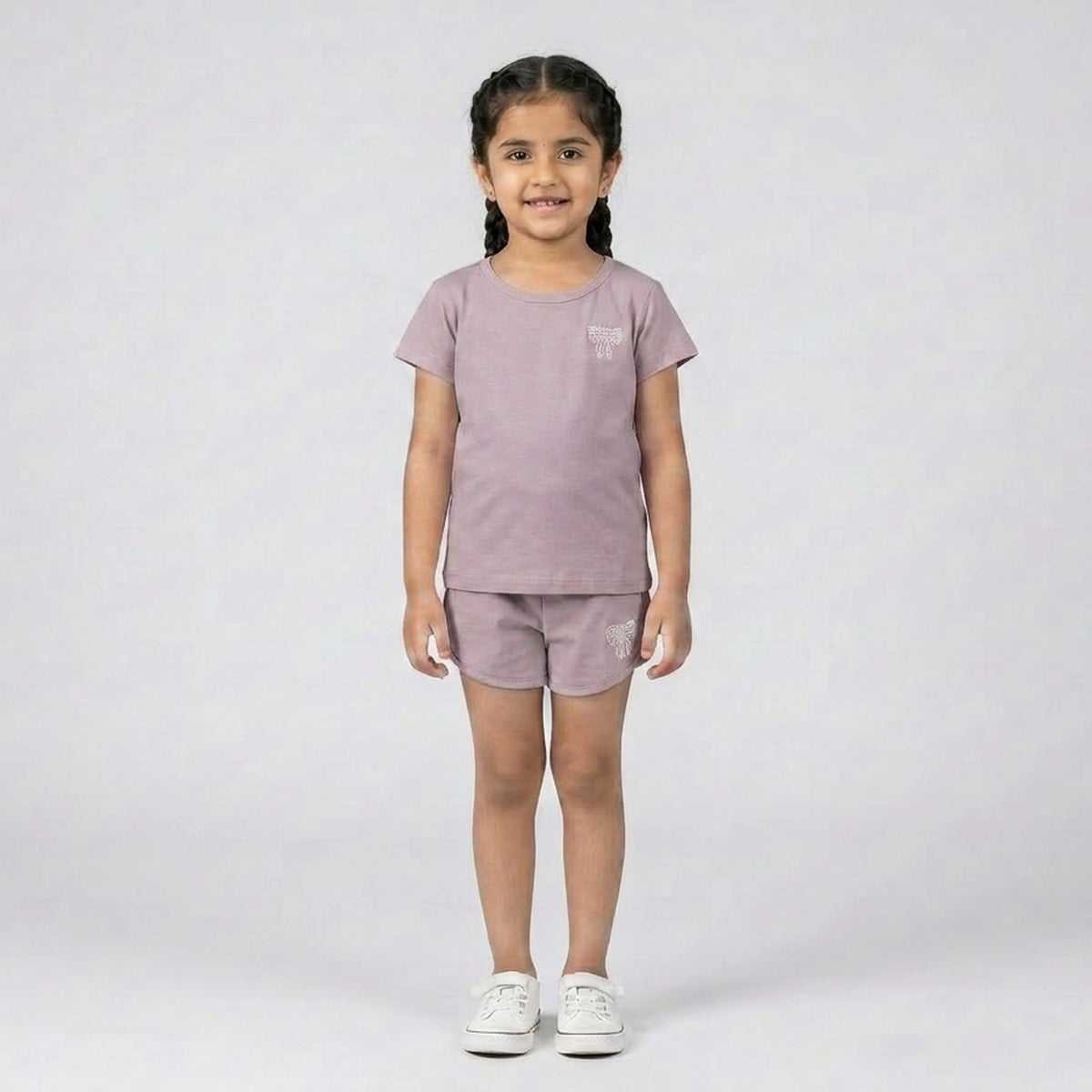 Girls Cotton Co-Ord Set – Cute T-Shirt & Shorts Casual Outfit for Kids - image 7