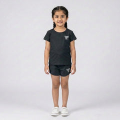 Girls Cotton Co-Ord Set – Cute T-Shirt & Shorts Casual Outfit for Kids