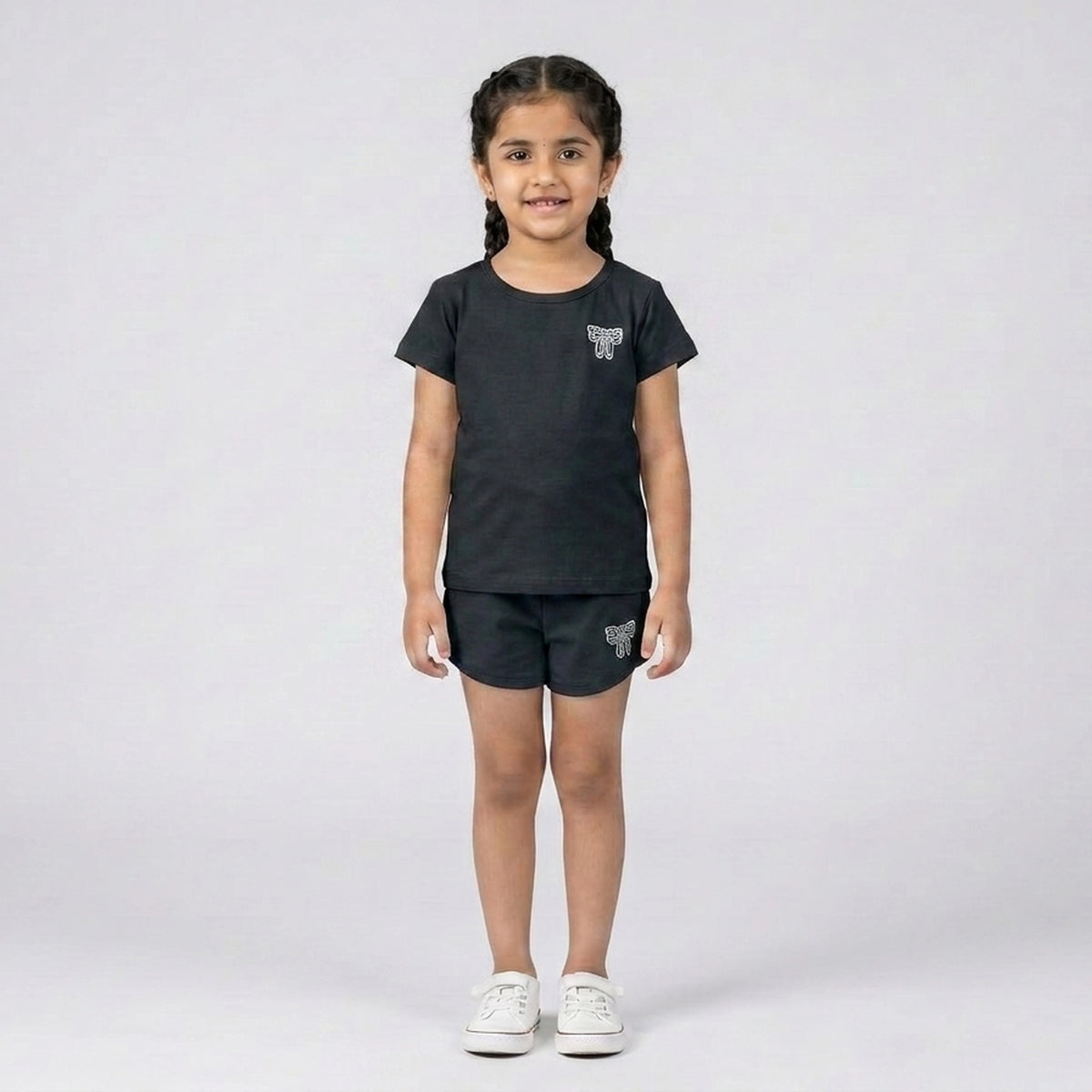 Girls Cotton Co-Ord Set – Cute T-Shirt & Shorts Casual Outfit for Kids - image 8