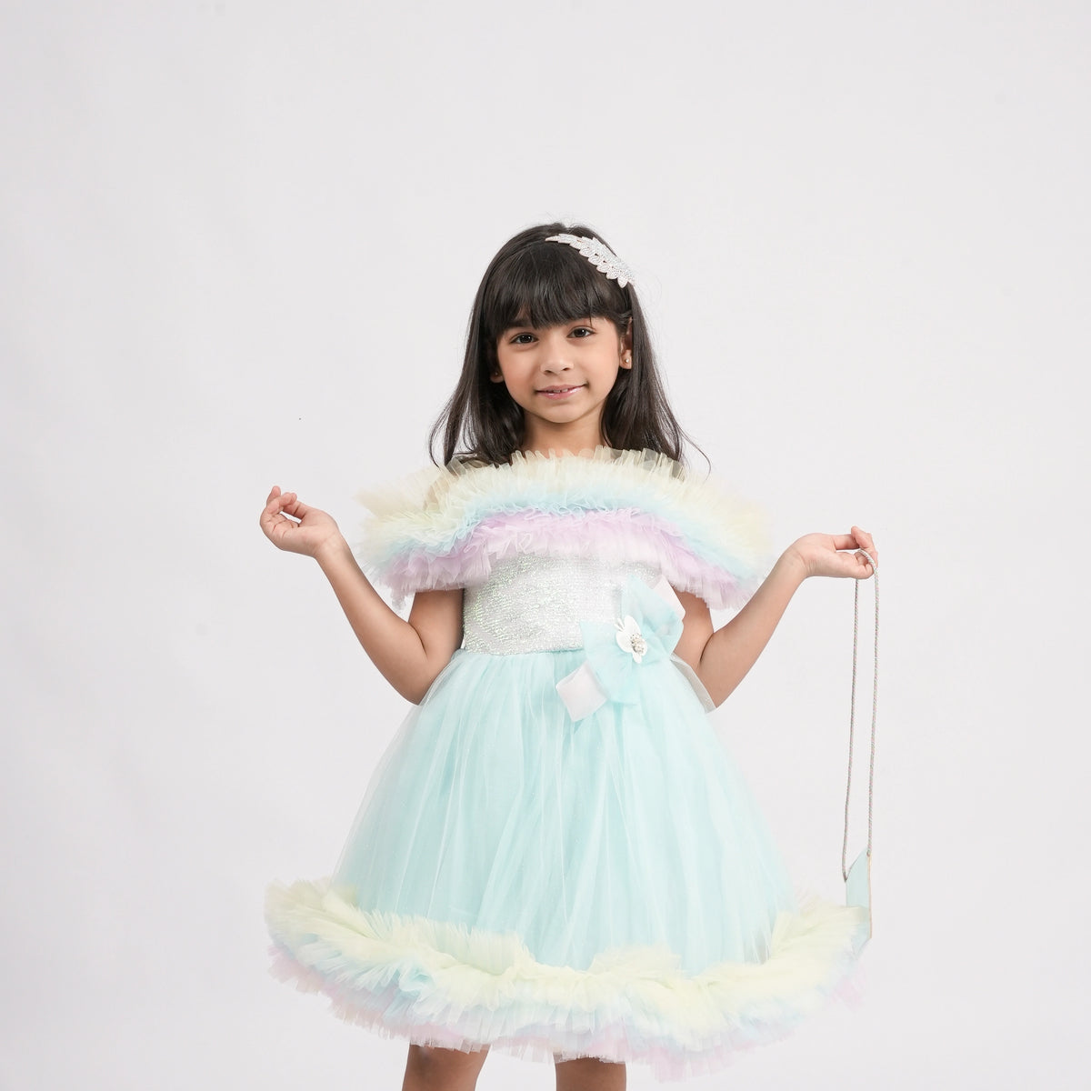 Elegant Fancy Frock with Floral Bow - A Dress to Remember - image 4
