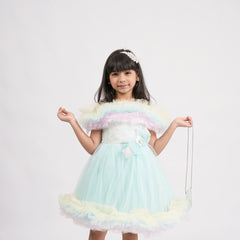 Elegant Fancy Frock with Floral Bow - A Dress to Remember