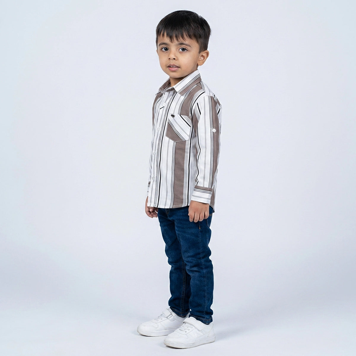 Boys Striped Shirt with Denim Jeans – Smart Casual Kids Outfit for Everyday Wear - image 4