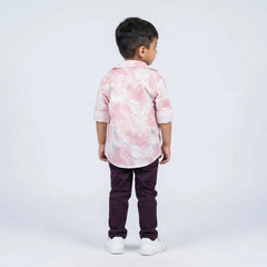 Boys Printed Shirt with Graphic T-Shirt & Casual Pants – Trendy Kids 3-Piece Outfit Set KD-MV-B-SET-10032