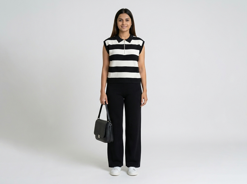 Women's Striped Knit Coord Set