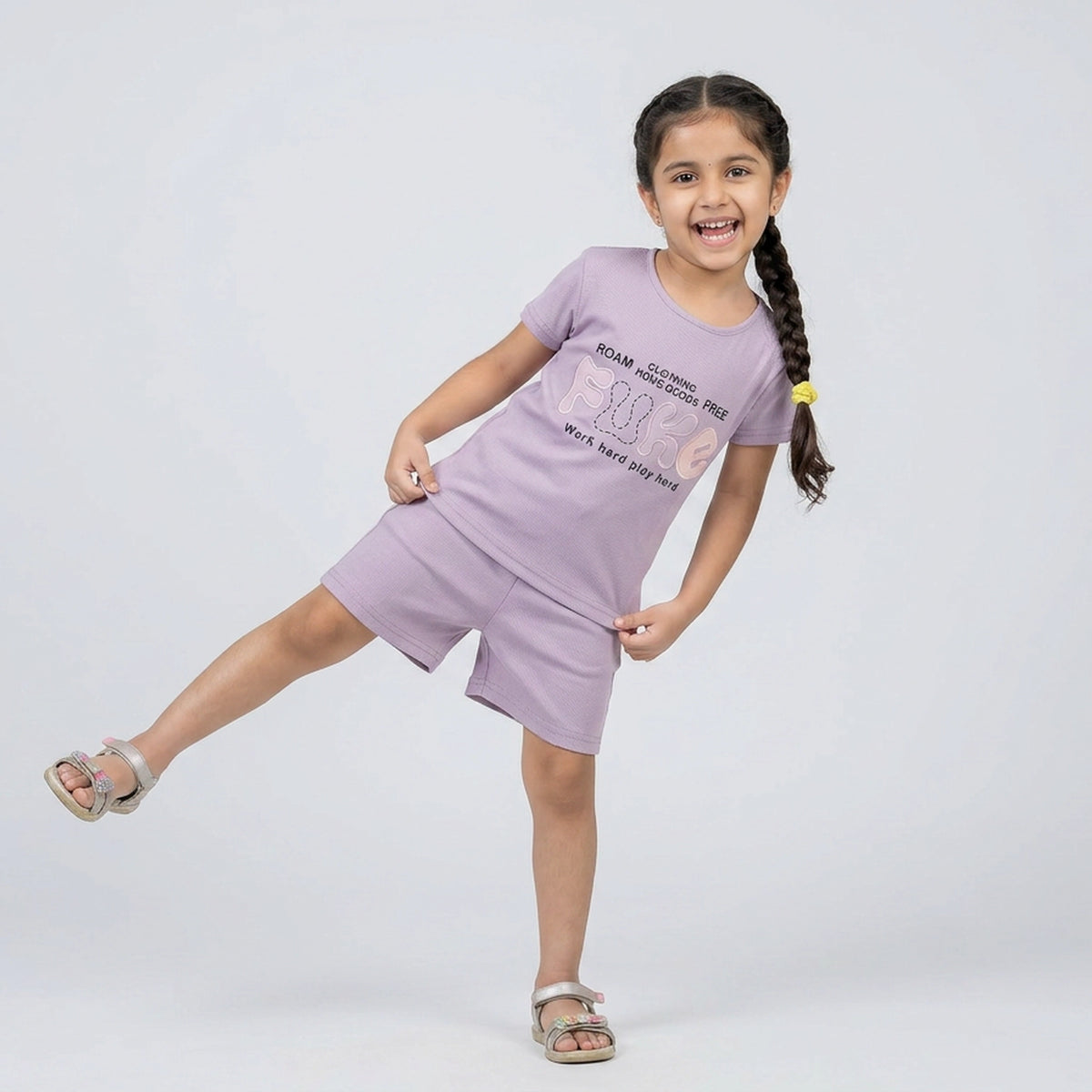 Girls Printed Co-Ord Set – Casual T-Shirt & Shorts Summer Outfit for Kids - image 11