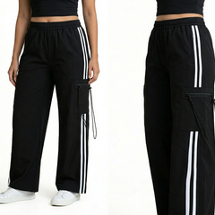 Women’s Beige or Grey Cargo Pyjamas – Relaxed Fit Utility Bottoms