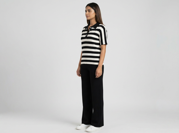 Women's Vertical Striped Knit Coord Set