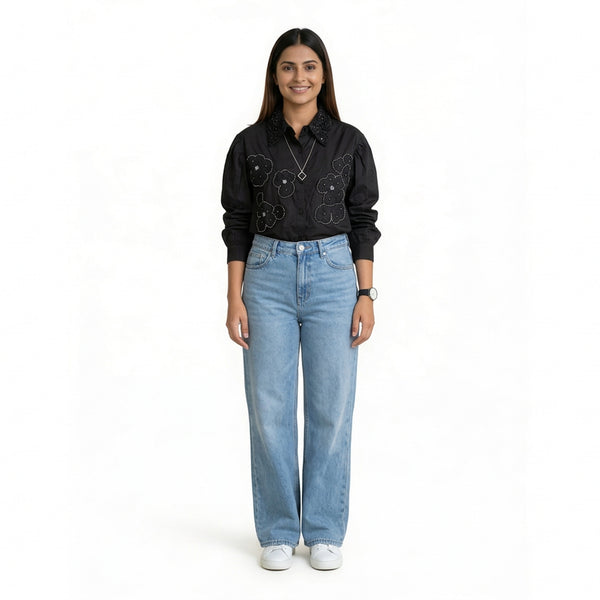 Embroidered Shirt for Women – Elegant Party & Formal Wear