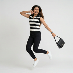 Women's Striped Knit Coord Set