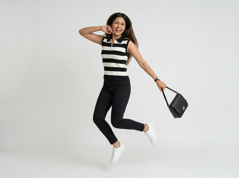 Women's Striped Knit Coord Set