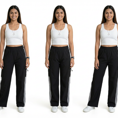 Women’s Beige or Grey Cargo Pyjamas – Relaxed Fit Utility Bottoms