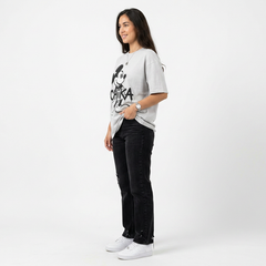 Women's Oversized T-Shirt – Winking Mickey Graphic Print