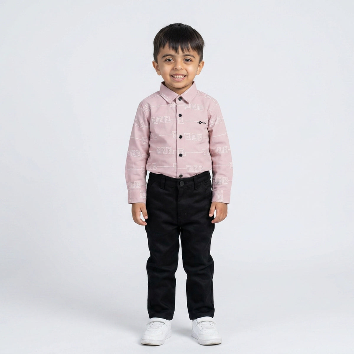 BOYS Light Blue Formal Shirt & Black Pants Set – Smart Casual Kids Outfit - image 4